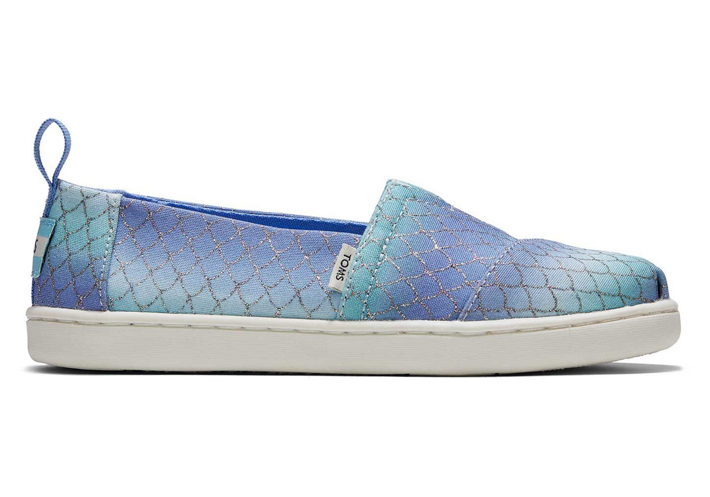 Toms Espadryle Dziecięce Niebieskie - Alpargata Youth Mermaid - 02UXPZIHN